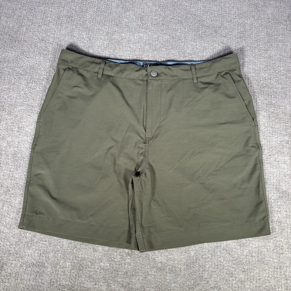 Faherty Shorts Men 38 Olive Green All Day 7" Stretch Chino Belt Loops Drawstring